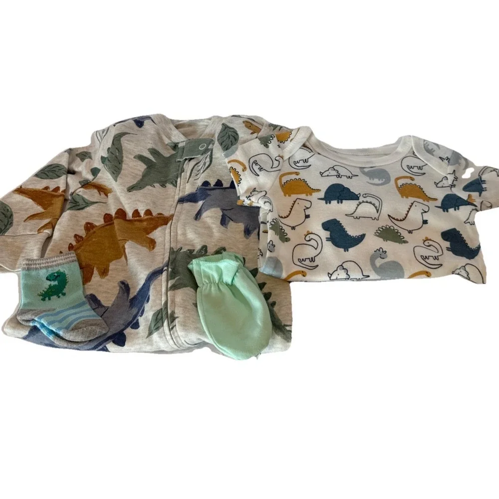 Dinosaur Baby Shower Gift Crate, Newborn Present-Dino Books Clothes Lovey & More